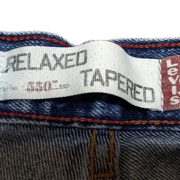 VINTAGE Levi's Relaxed Tapered Light Wash Jeans Blank Red Tab Levi's - Picture 8 of 10